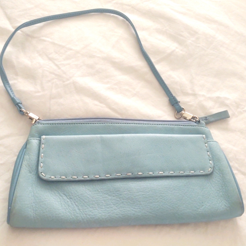 Lite Blue Leather Small Bag